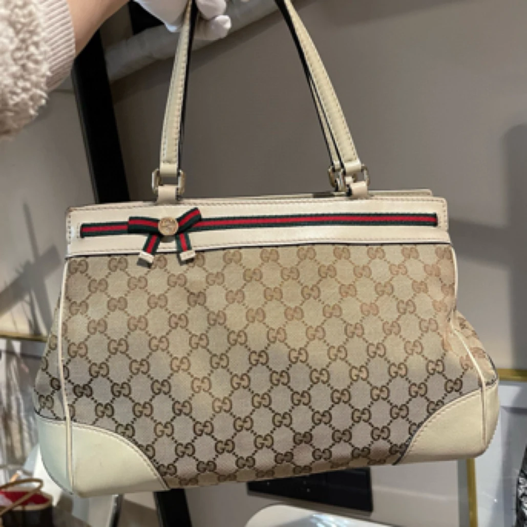 95新 GUCCI/古驰 老花拼皮单肩包，现好价