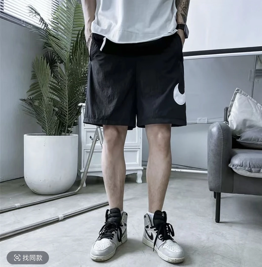 （品牌撤柜）夏季短裤新款男女刺绣流短裤运动情侣短裤6740