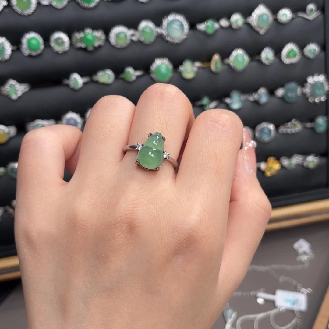 翡翠银S925镶嵌戒指