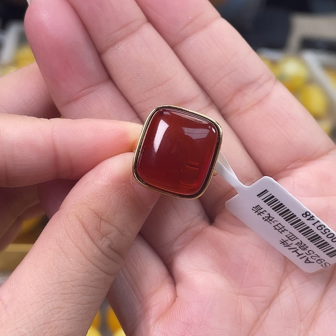 琥珀银S925镶嵌裸石多样性发其一h