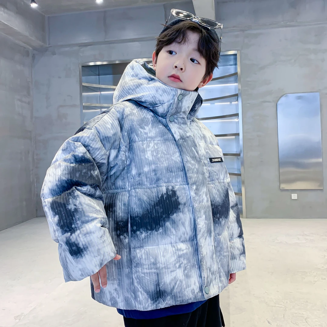专选儿童2024年韩版帅气洋气迷彩羽绒服K244YRF4604