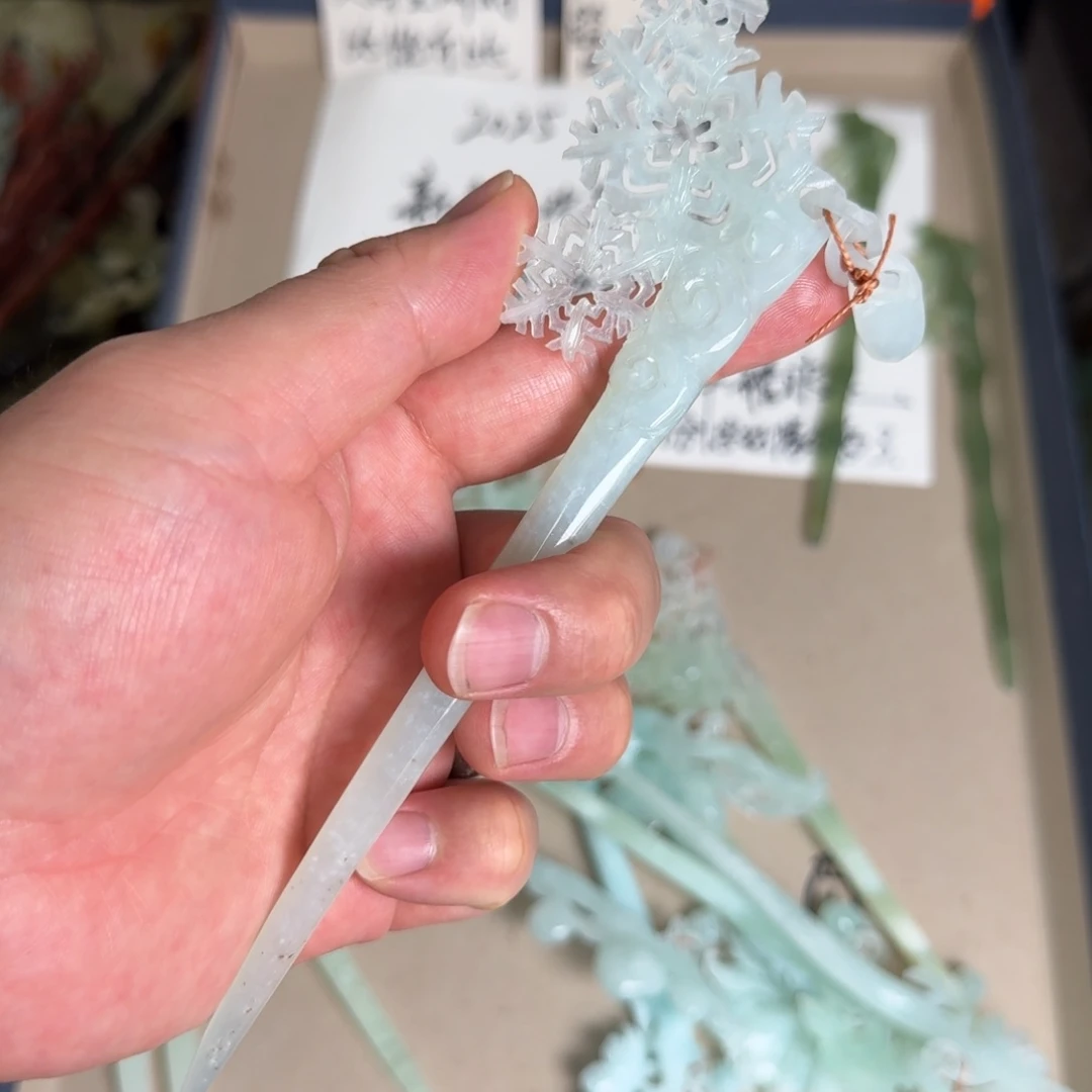 岫玉发饰未镶嵌明君玉簪贼拉好看