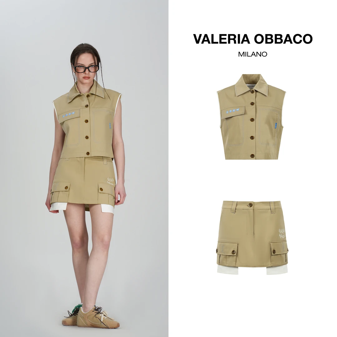 VALERIAOBBACO/瓦莱丽娅 奥贝科工装怪兽裙休闲常规款夏季时尚风