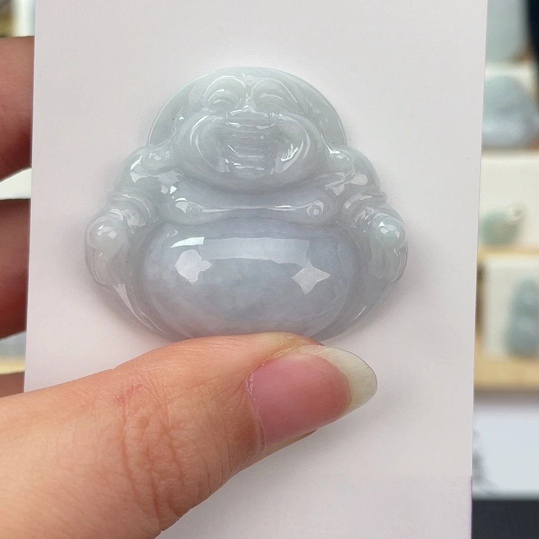 翡翠未镶嵌颈饰佛公