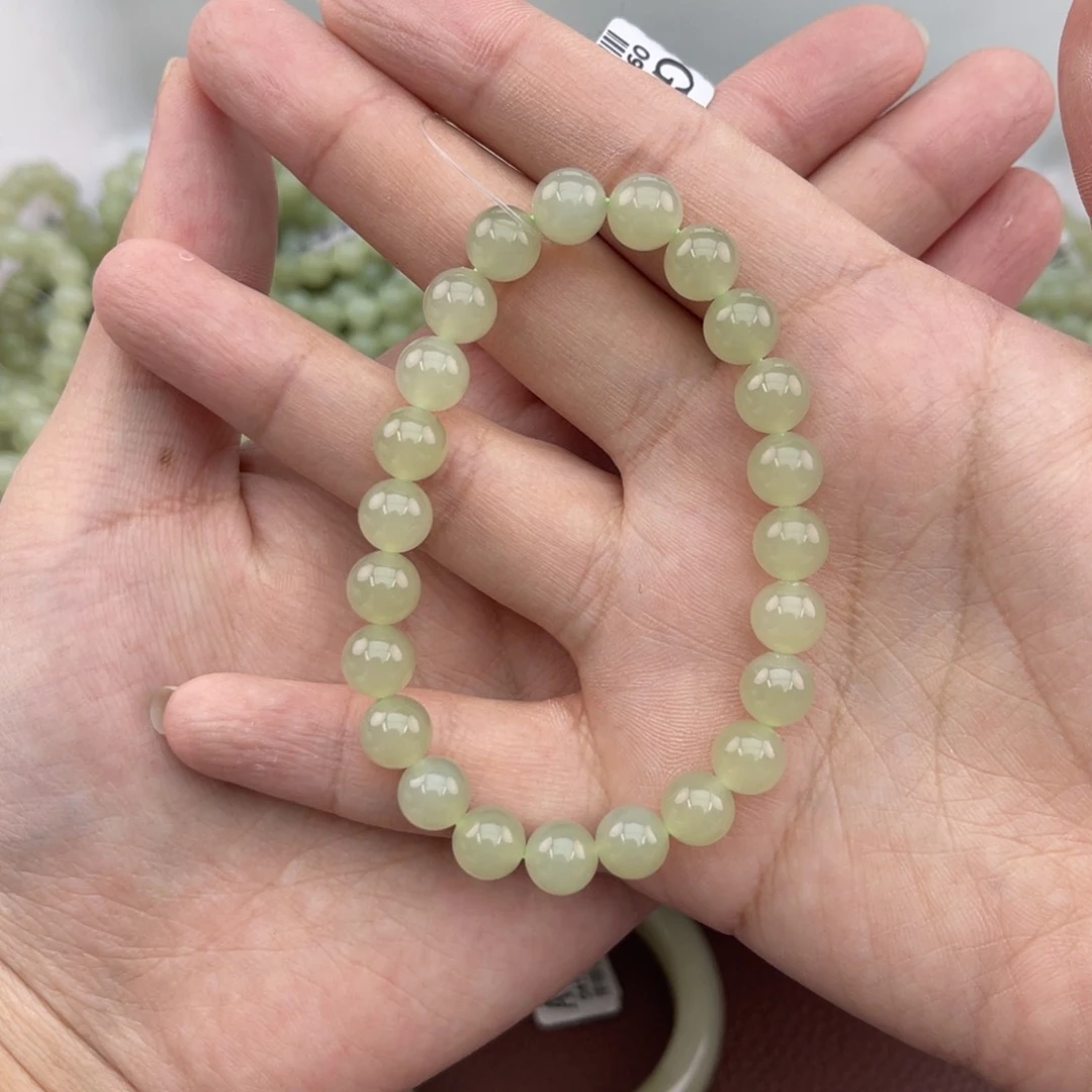 和田玉手镯未镶嵌卡8