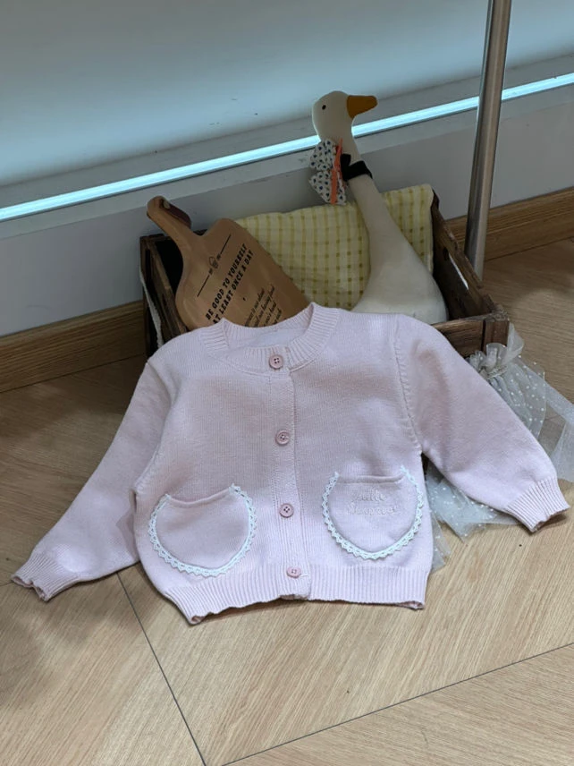 2025儿童新款女童森系小清新休闲爱心开衫