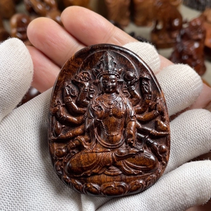 黄花梨/降香黄檀观音挂件