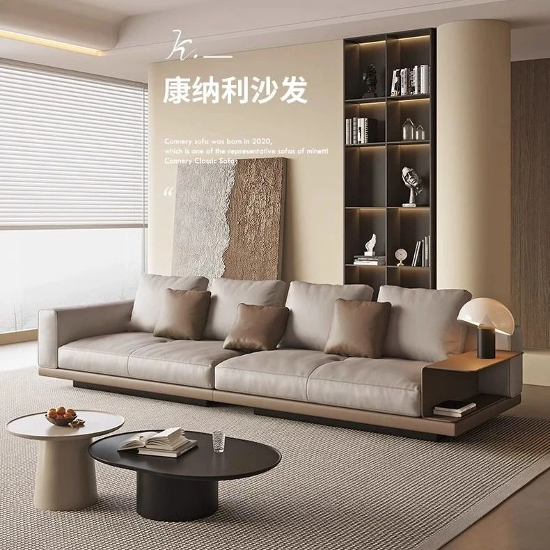 2025全新款落地简约真皮沙发轻奢意式极简大平客厅沙发现家用北欧