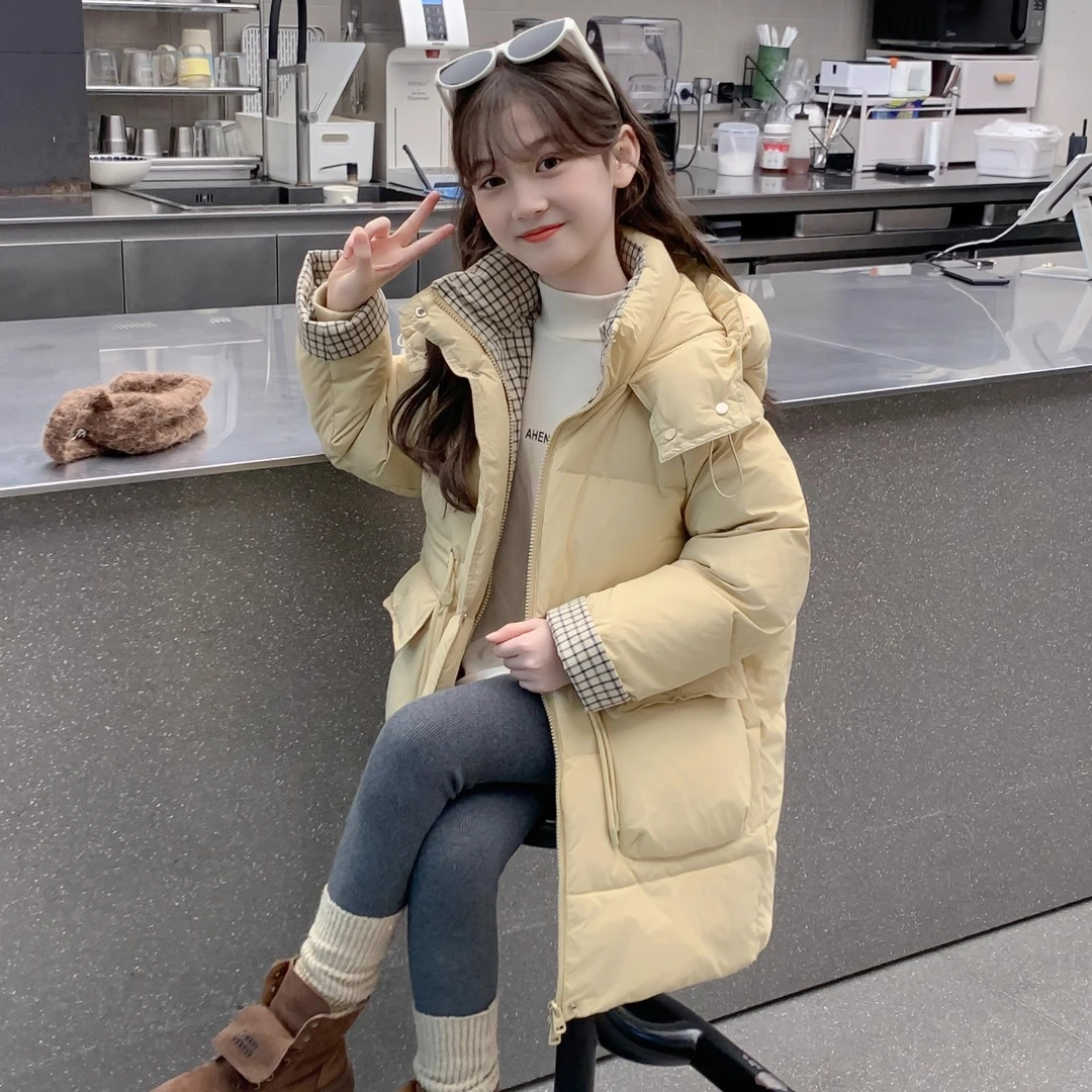 女童棉服冬装2025新款儿童洋气中长款今年流行爆款棉袄小女孩外套