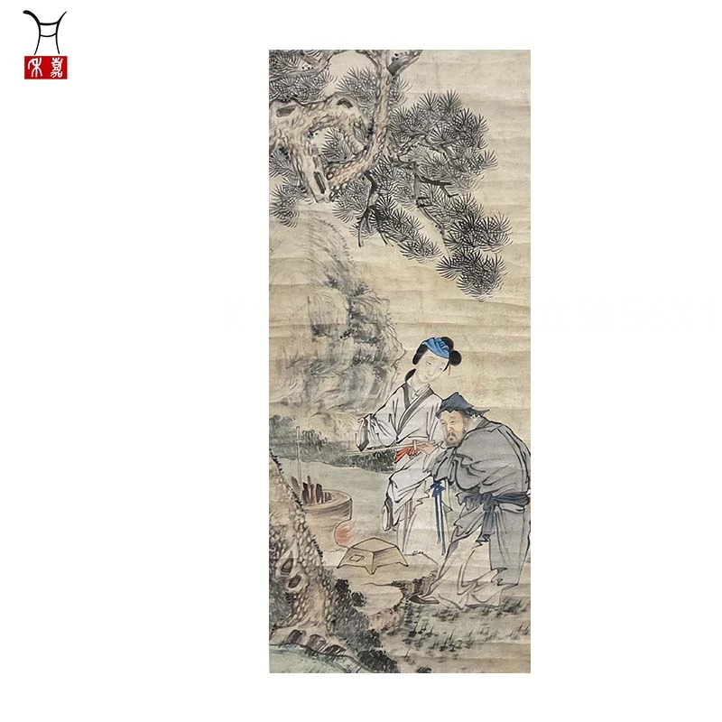 X1019人物立轴56X134/6.8平尺