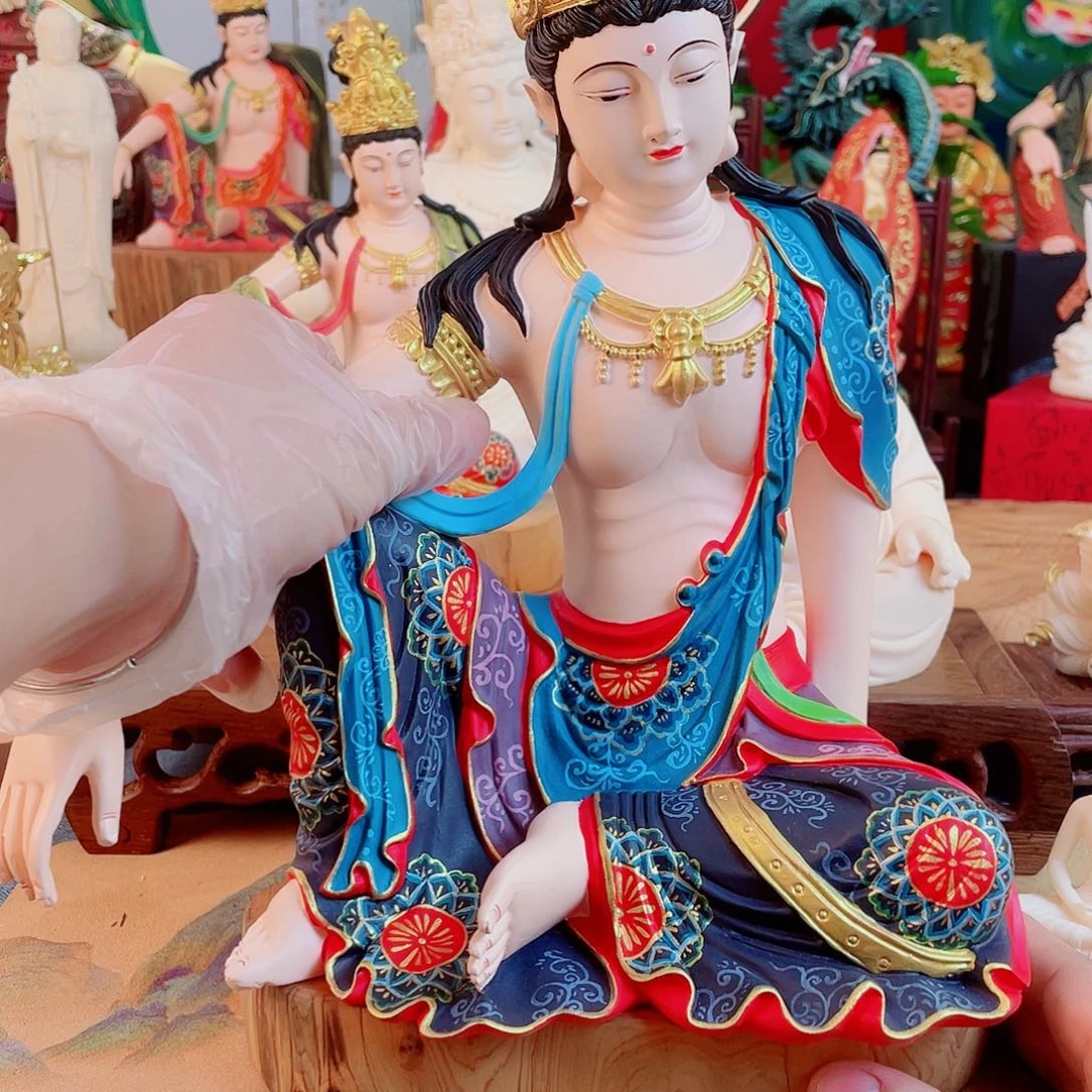 明***.石材自在观音家居摆件30