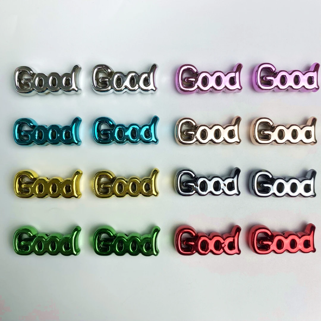 亚克力电镀金属good珠diy/手机链钥匙链挂件贴片饰品配件制作材料