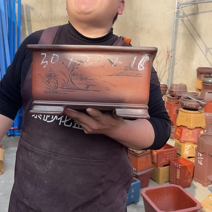 紫砂花盆紫砂等传统