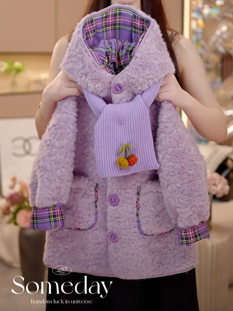 女童外套冬装2025新款中大儿童加绒加厚中长款上衣