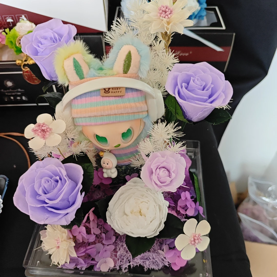 永生花礼盒拉布布花盒