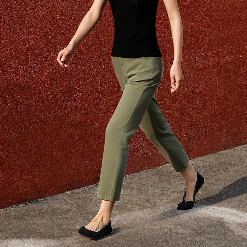 女士9分复古锥形牛仔裤