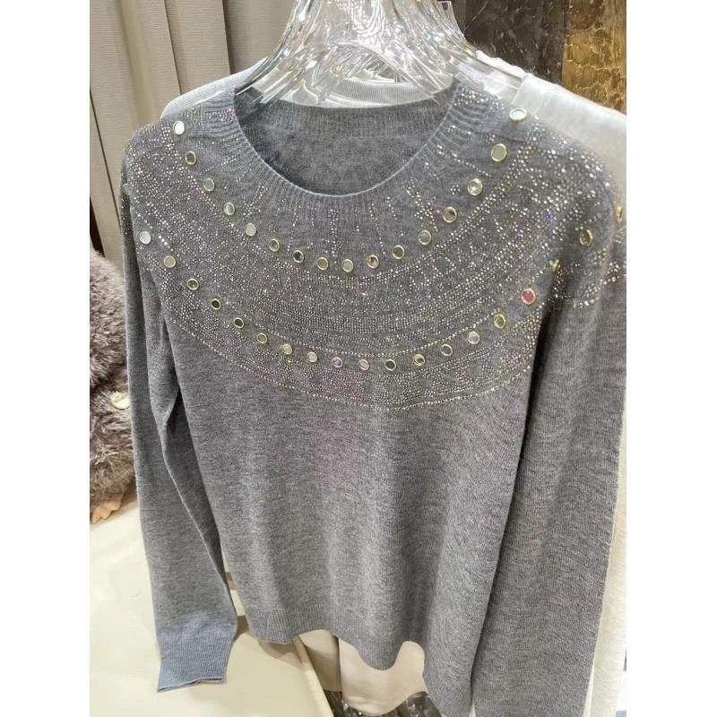 【AA1693高级设计钻毛衣】针织衫女装2025新款外搭毛衣秋冬时尚