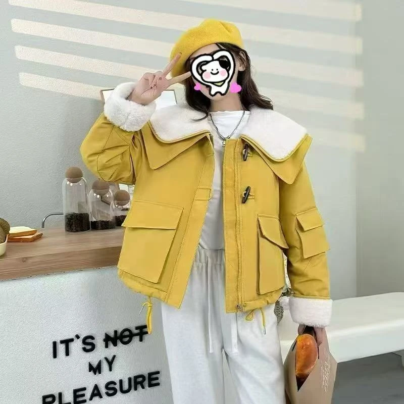 059羔羔毛娃娃领外套on退on换～（无售后）