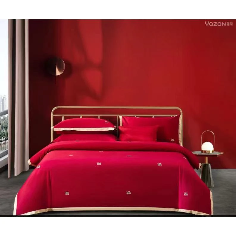 雅赞婚嫁四件套（婚庆 大红 轻奢 中式）