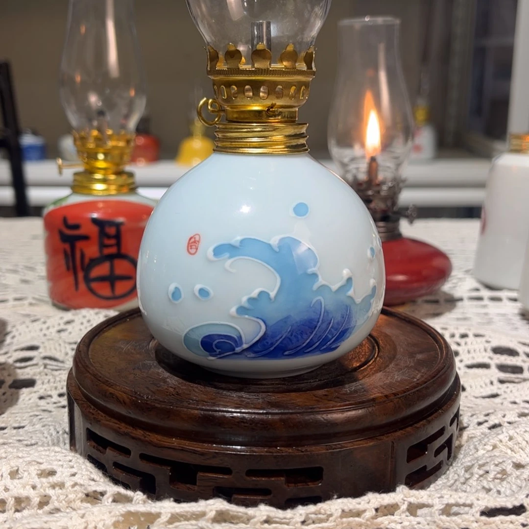 摆件景德镇陶瓷香薰灯