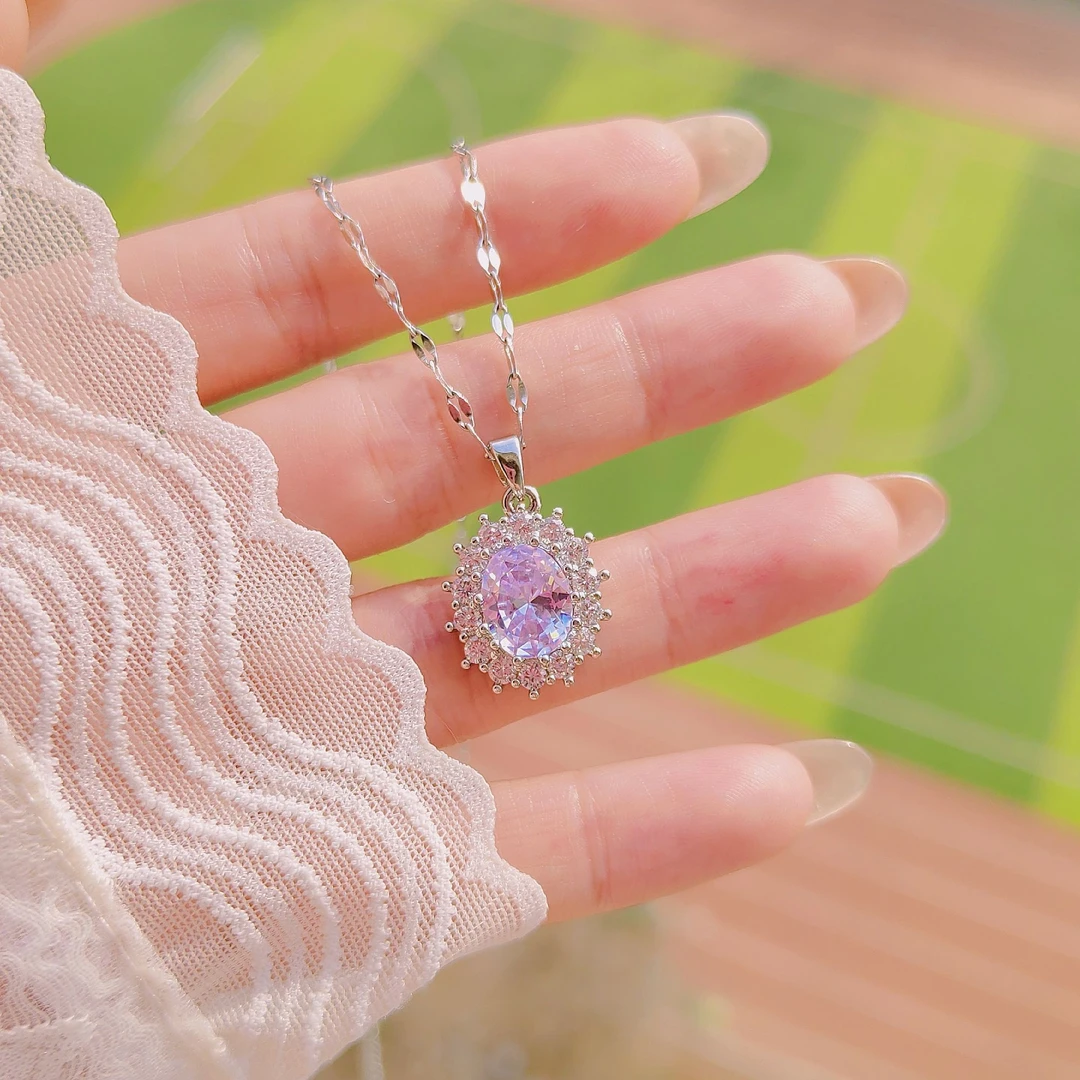 钛钢项链 百搭小众时尚气质轻奢坠链精致简约经典 钛钢锁骨项链