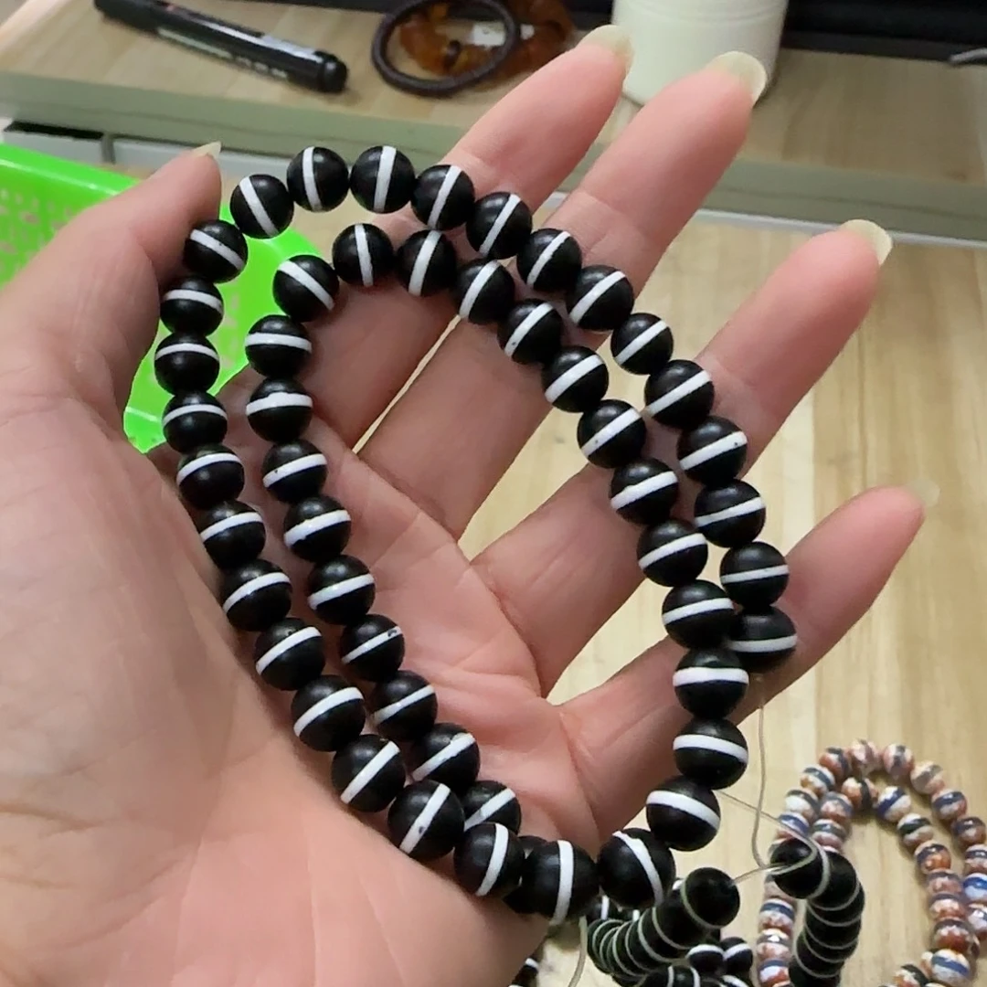 合金玛瑙/玉髓珠宝半成品一线玛瑙8mm一条