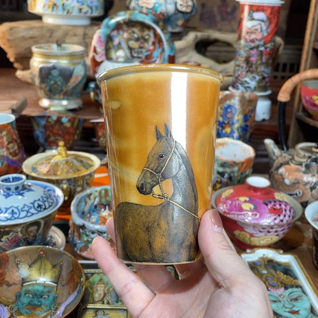 【闪购商品】文字拓片马画片大可乐杯