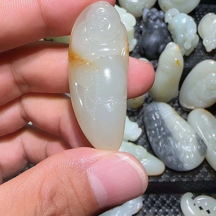 和田玉未镶嵌吊坠(不含链)