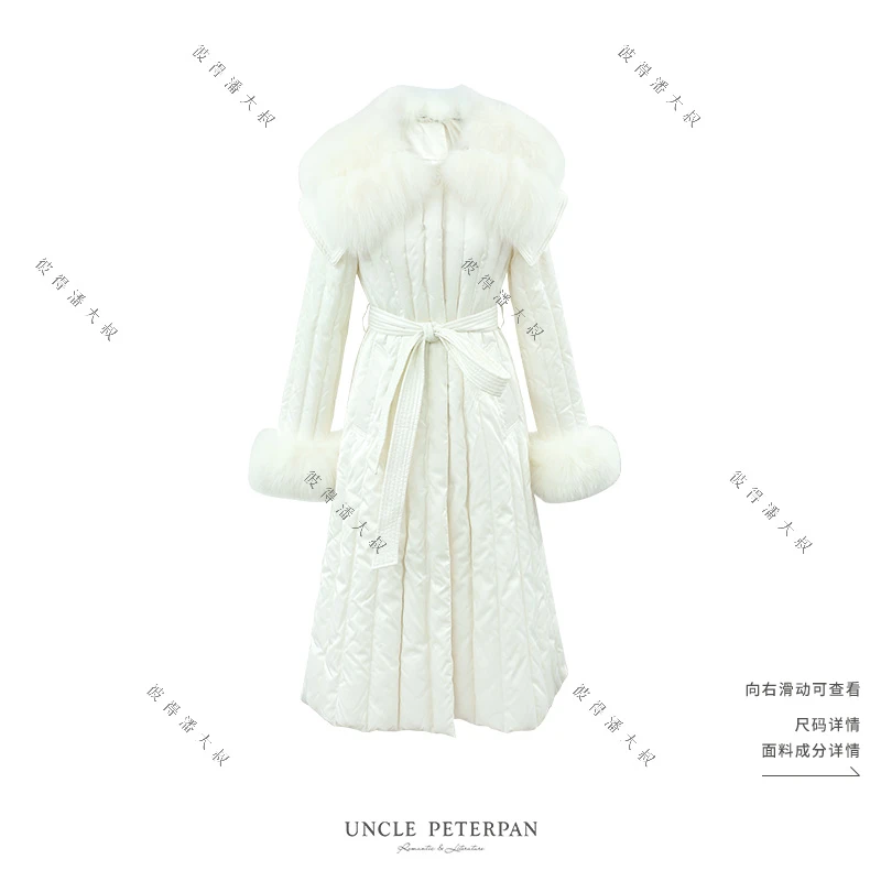 彼得潘大叔《沐光之晨》可拆卸毛领毛毛袖套保暖舒适羽绒服