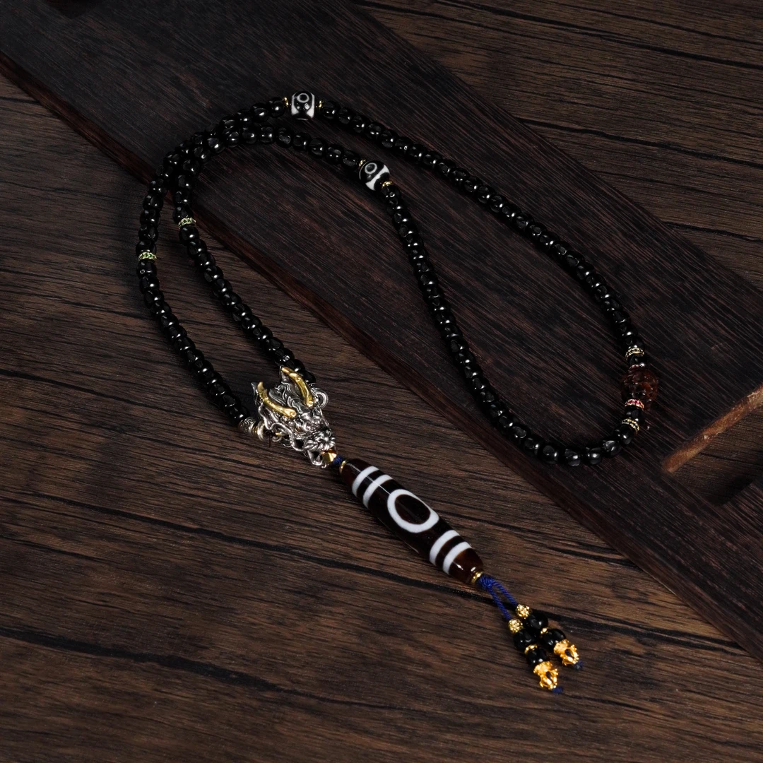 藏宝阁 ▎【龙起天地】天地双线龙头项链703227