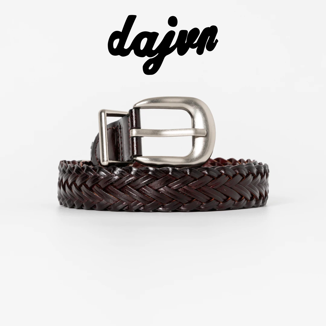 DAJUN大俊 （董生活同款）编织复古腰带无孔针扣皮带