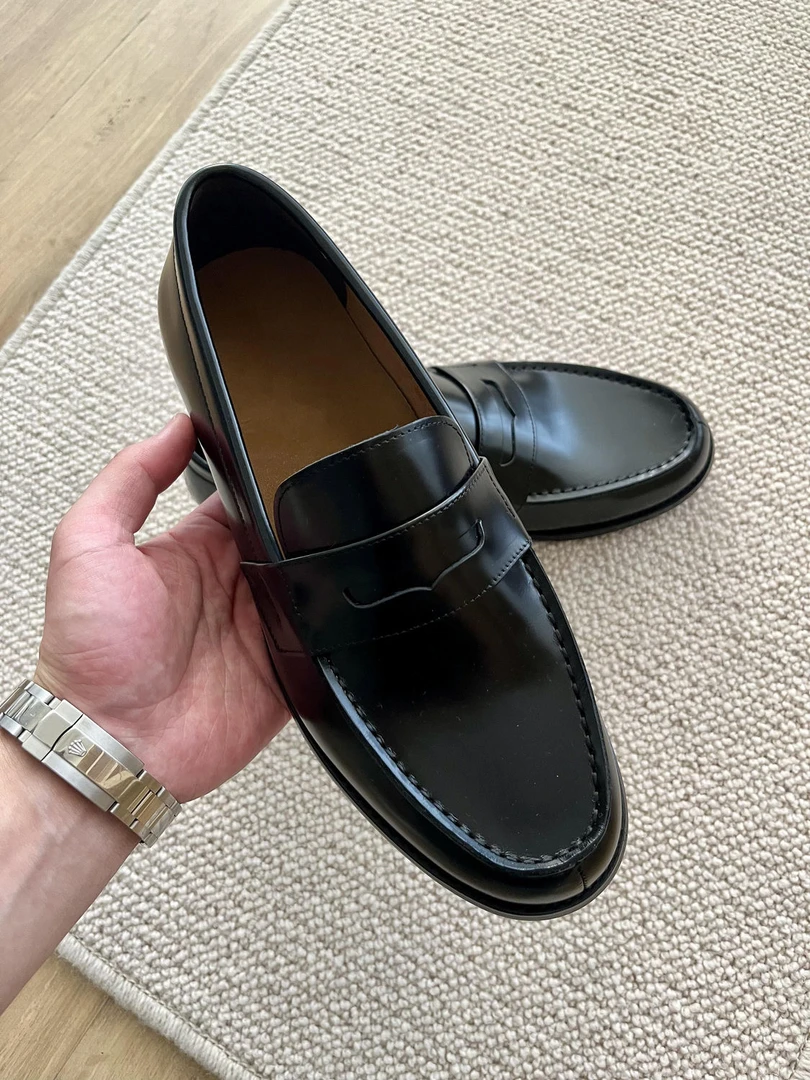 套脚休闲男鞋正装商务皮鞋男一脚蹬乐福鞋男通勤通勤厚底增高英伦