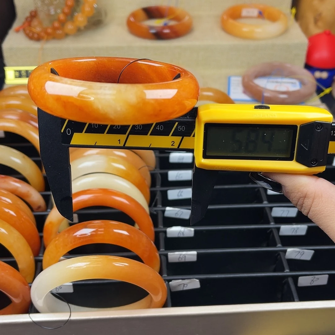 非金属无62号 茄山老油料 58圈口 火焰纹