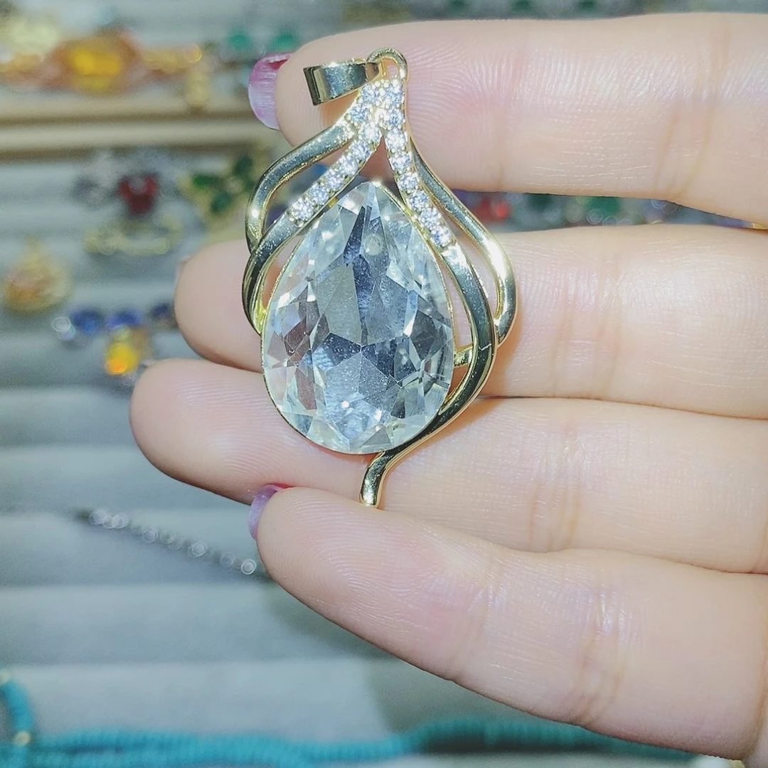 【闪购商品】托帕石耳饰银S925镶嵌