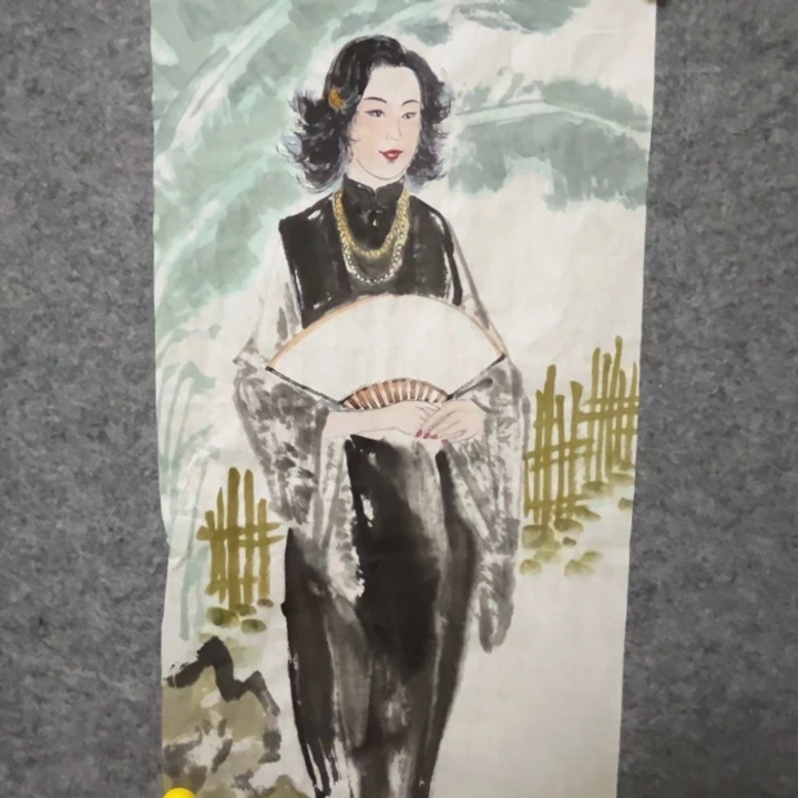 竖款大鱼书画艺术作品