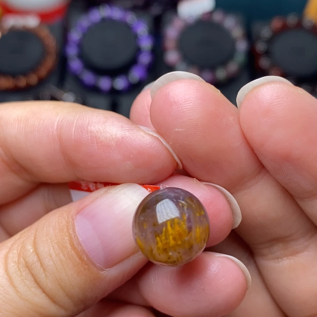 未镶嵌手链水晶极光金多多单珠12mm