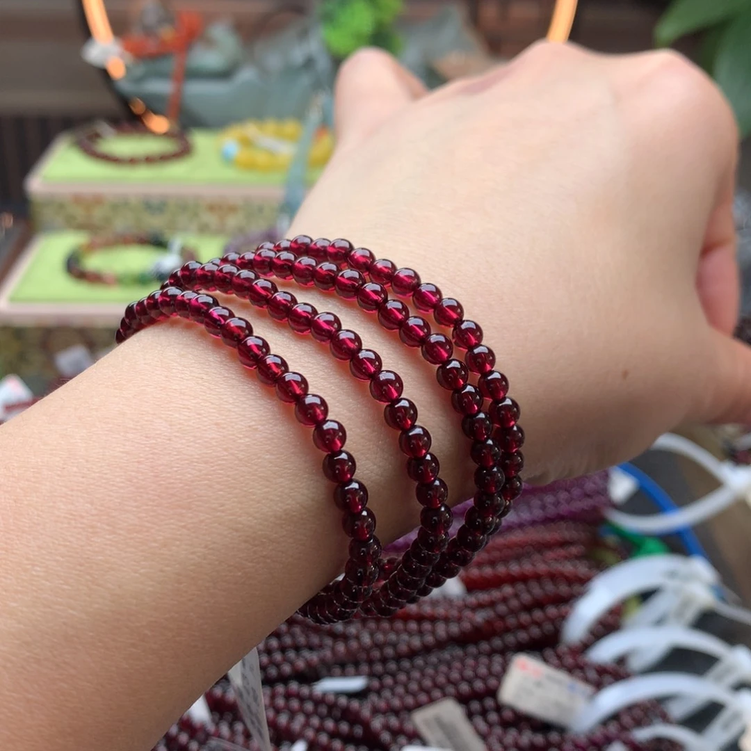 石榴石手串未镶嵌手串4.3