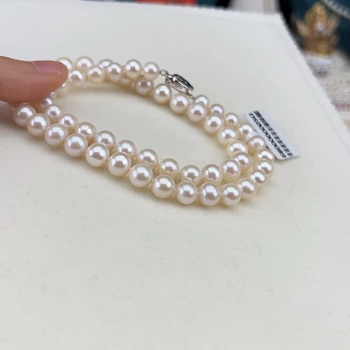 淡水珍珠银S925镶嵌颈饰➕8高品极光炫彩