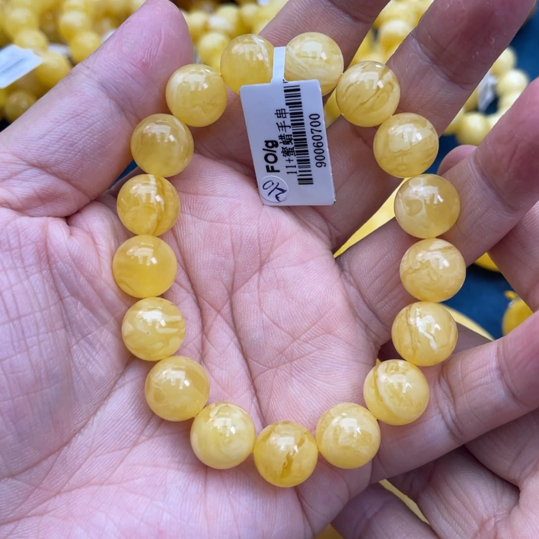 琥珀裸石未镶嵌琥珀蜜蜡11m m