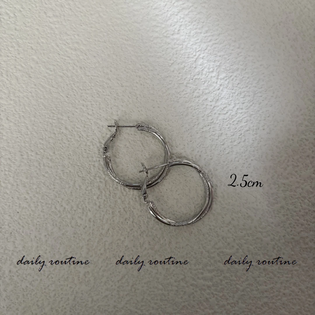 合金耳饰 【设计款】【新品】工艺经验颜值派精简耳圈巨高级百搭-14