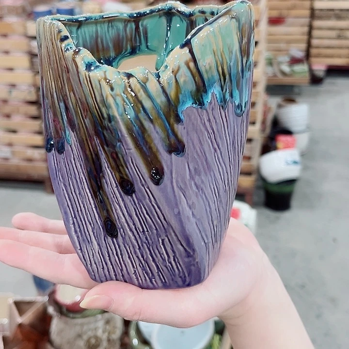 凑单10元陶瓷花盆发货！