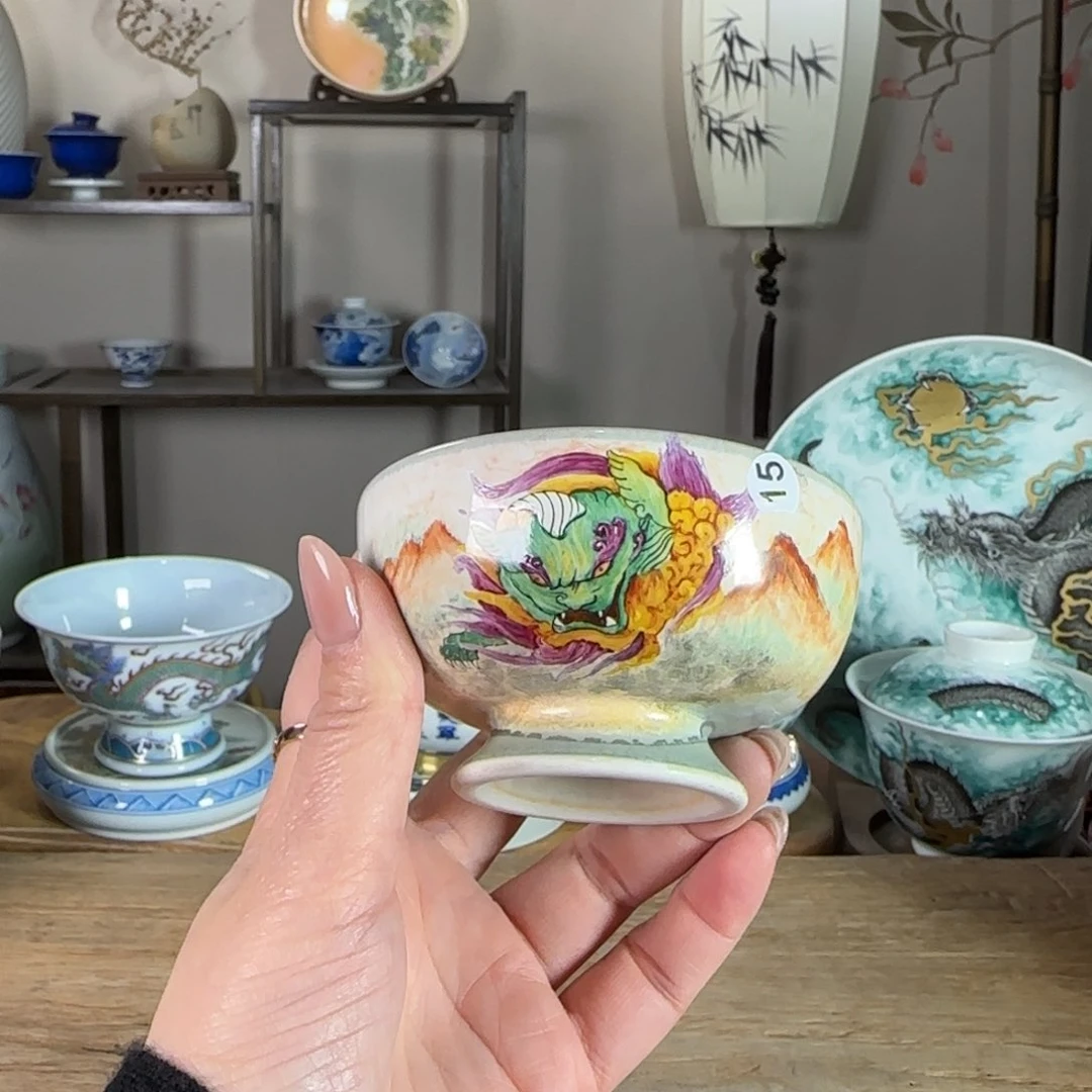 杯景德镇陶瓷柴烧多人
