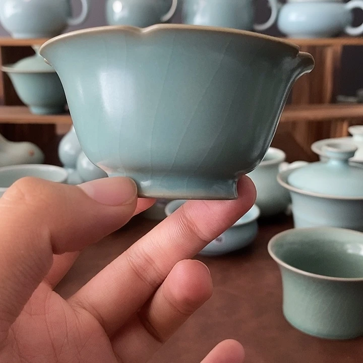 杯子一级仿古葵口杯