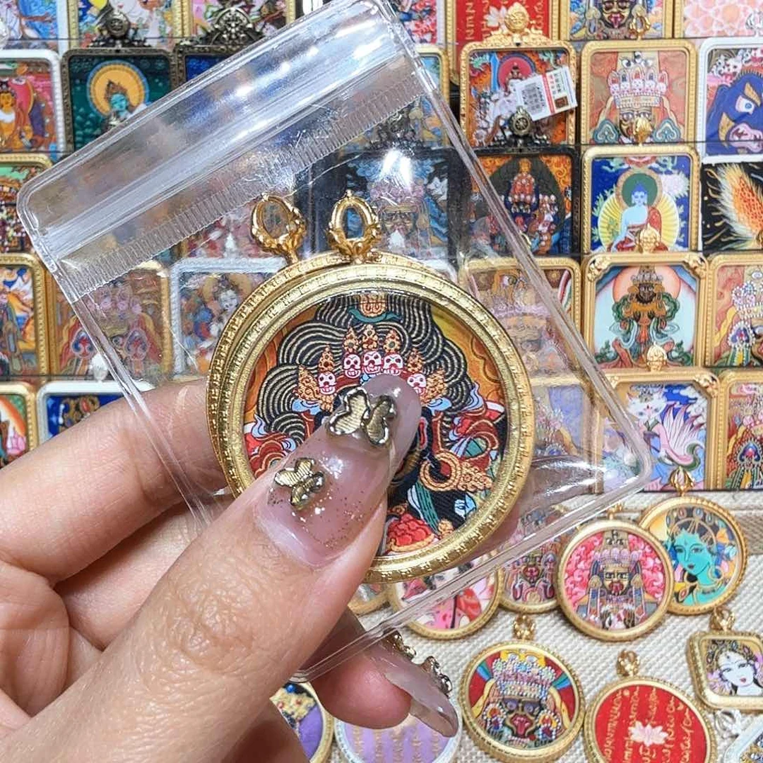 吊坠˗****奥热贡纯手绘唐卡非遗文化