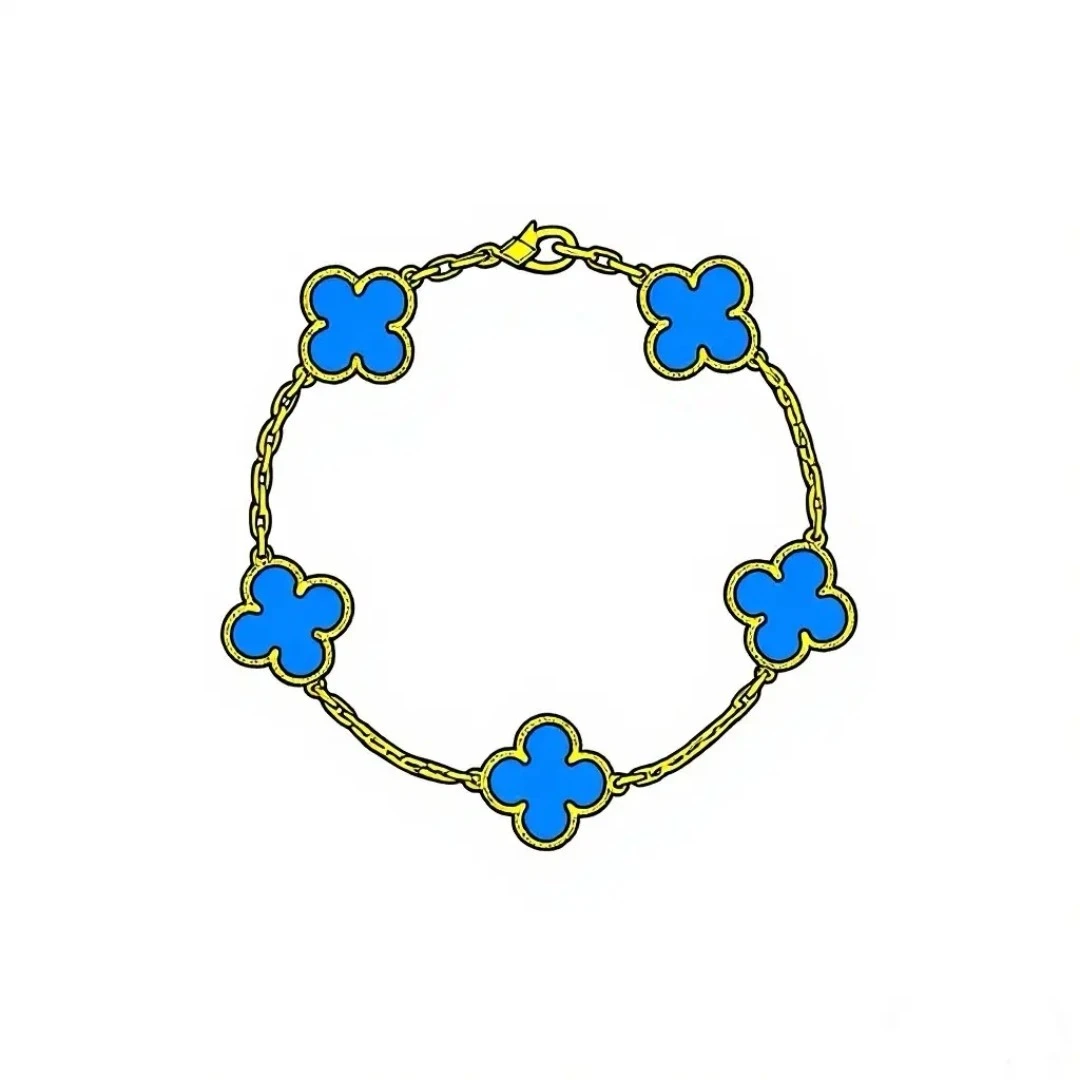 K 黄 蓝瑙子 五花手链