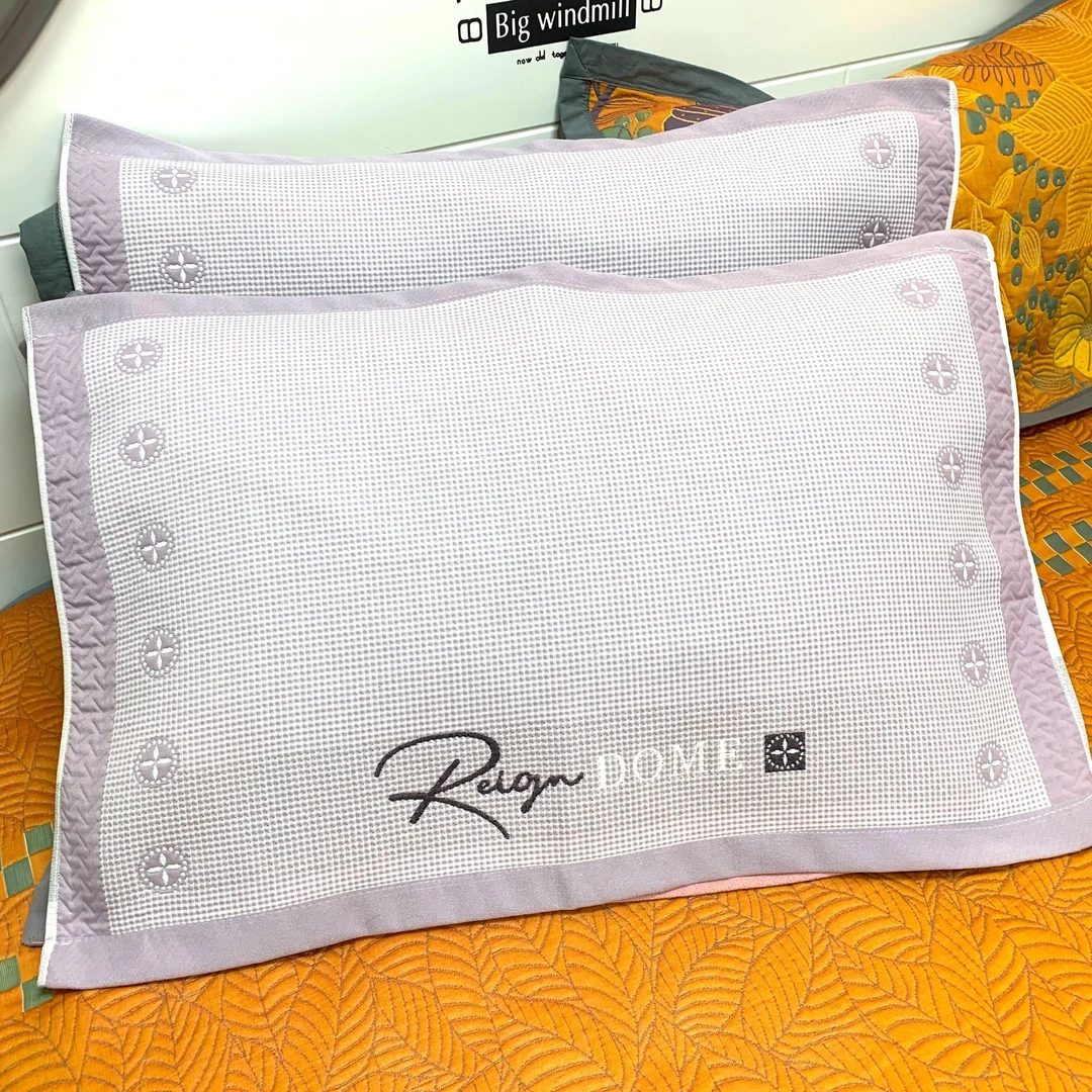 【彩色纯棉枕巾】四季通用多功能双面枕巾