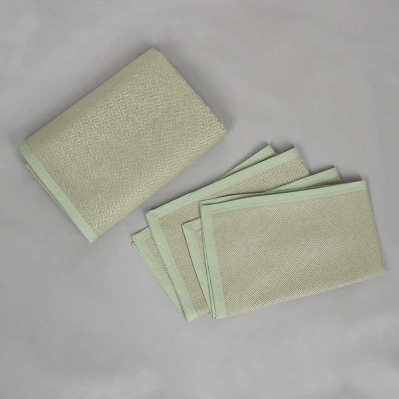 亚麻凉席三件套提花软席夏季凉感透气舒适干爽席子