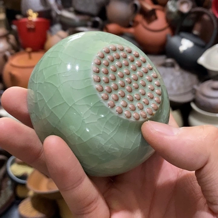 瓷片荷花的小尾巴就算结束