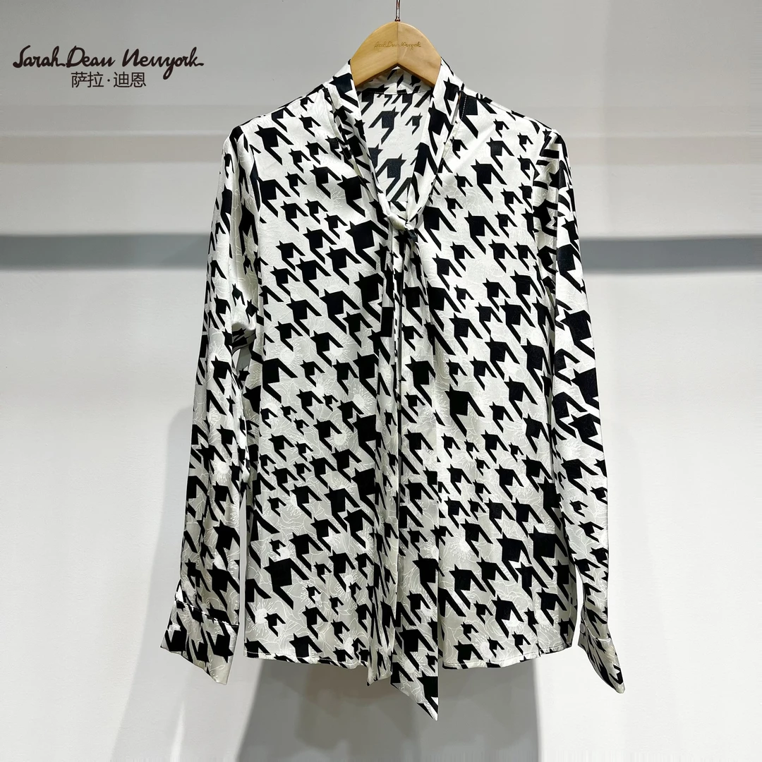 【萨拉迪恩】桑蚕丝时尚设计感大牌高端衬衫