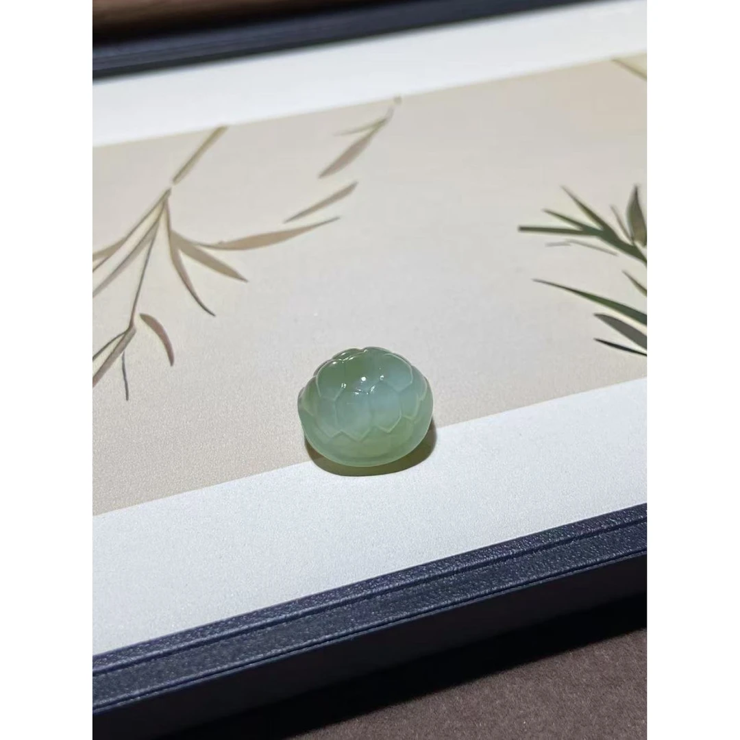 和田玉｜冰底猫眼粉青龟甲挂件14.5*12.5*10.5mm左右300/个天然粉